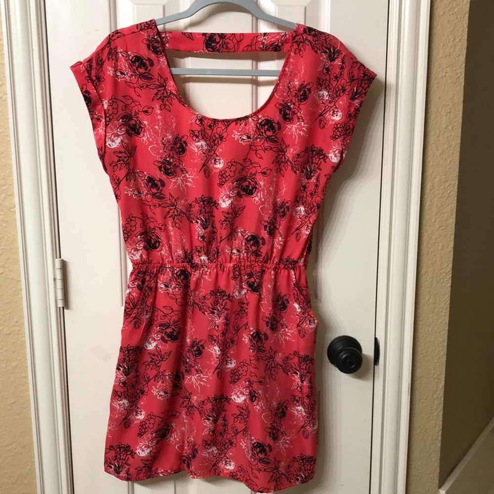Coral multicolored dress